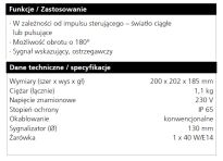 Semafor sygnalizator świetlny 230V AC CZERWONY + ZIELONY Marantec
